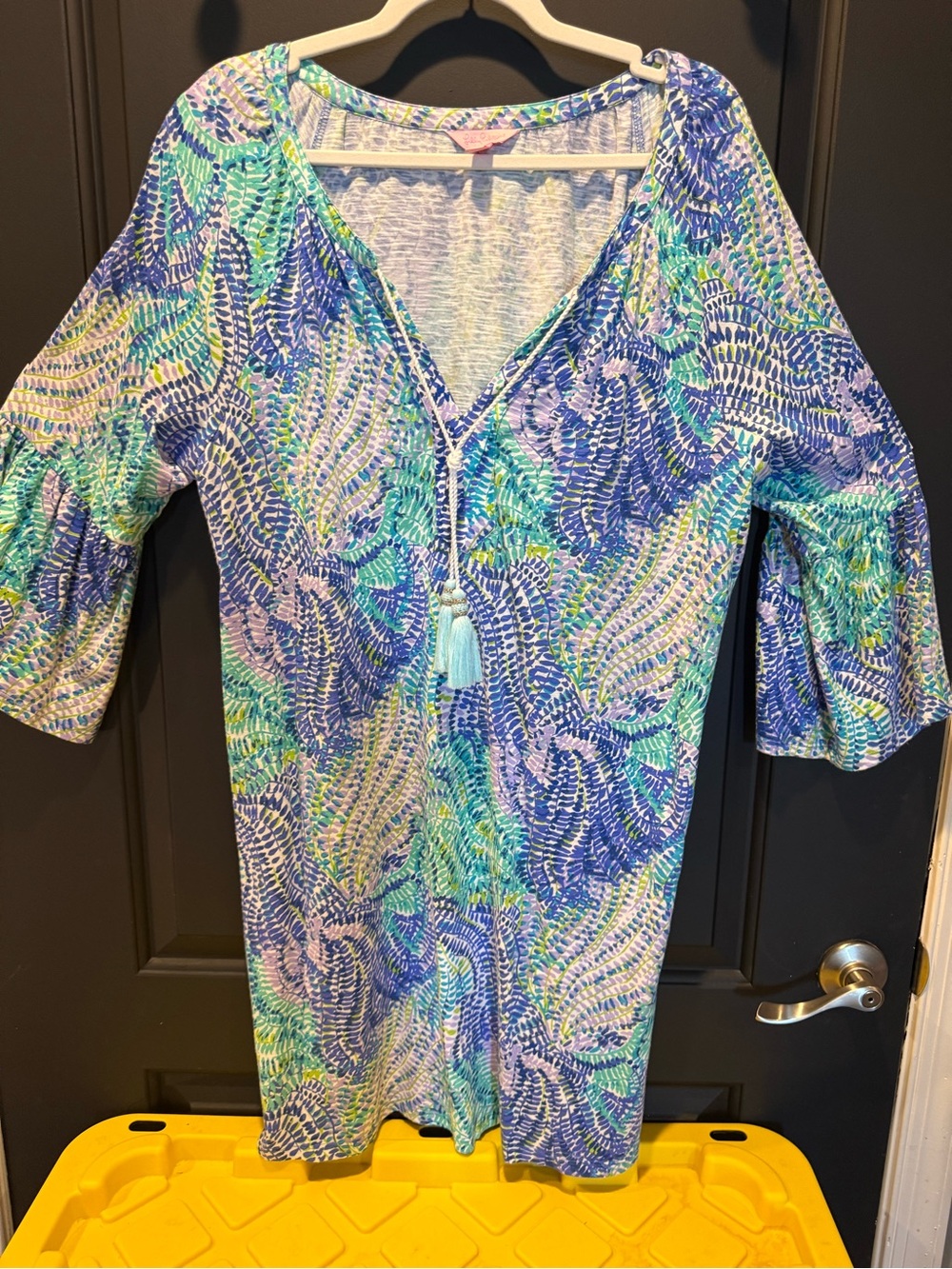 Lilly Pulitzer Blue and Green Printed Tunic